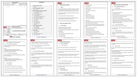 LNG벙커링 선박의 Main Equipment Data Sheet