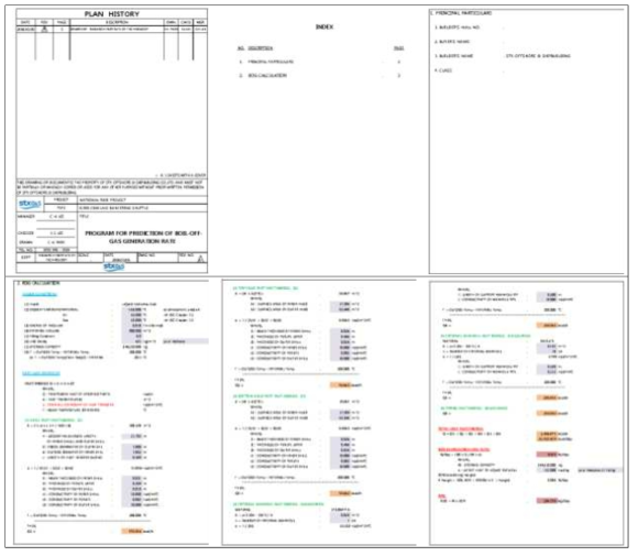 LNG Bunkering 선박의 BOG Calculation Sheet