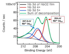 NbO2 표면의 XPS result