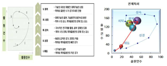 특허 기술 시장 성장 단계 분석