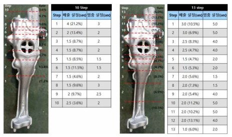 10step, 13step 주입 조건