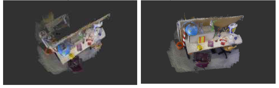 Feature pair based ICP 맵 생성 결과 (동일 TUM dataset)