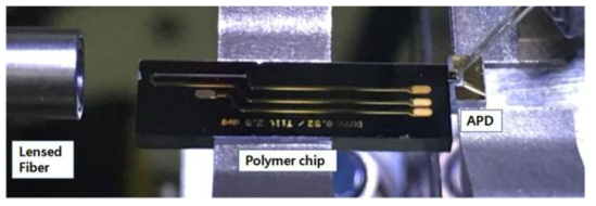 폴리머 칩과 APD 의 결합 공정