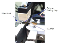 Auto Align system을 사용하여 광 결합을 진행하는 사진