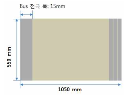 1050mmX550mm 85Mesh 발열필름