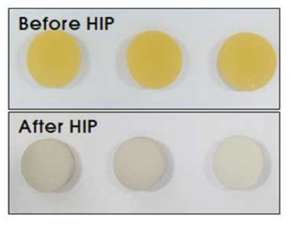 HIP treatment 후의 ZnS 모습