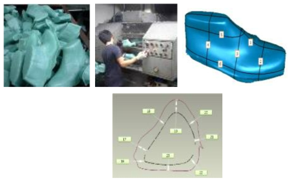 라스트 가공 공정 및 3D 스캐닝을 통한 가공여유 측정