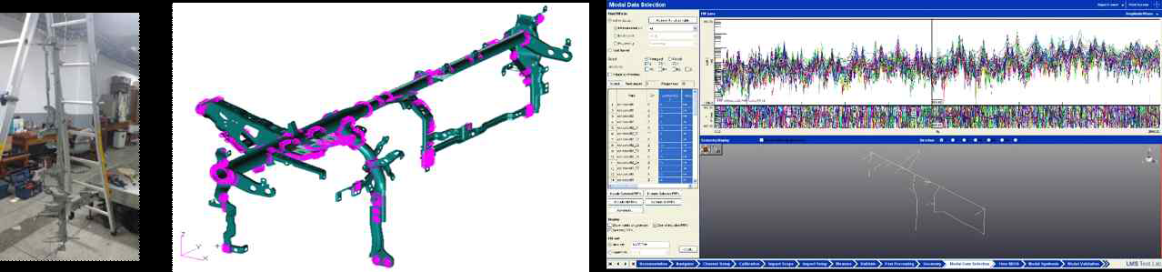 Experimental setup and measured FRFs for CWL MBR