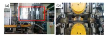 공형압연기; (a) 가열로, (b) 압연롤