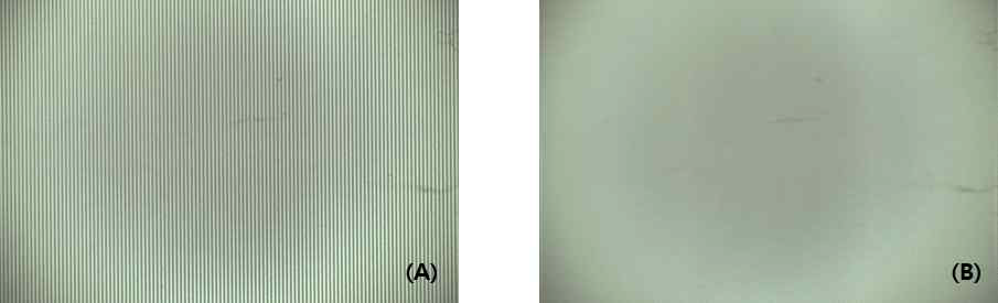 패턴 영상에 적용한 Low-Pass Filter 적용 전(A)/후(B)
