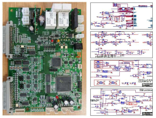 Servo control board 사진 및 주요 도면