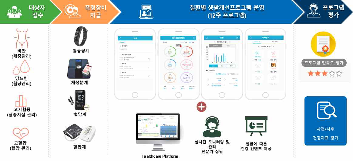 기업의 임직원 대상 만성질환 관리 서비스 시범사업 운영 프로세스