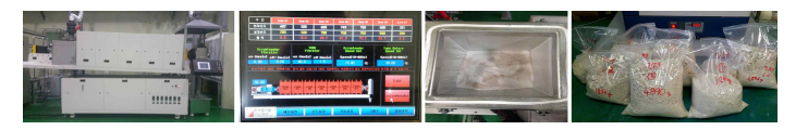 Rotary Kiln 설비, 운전조건 및 원료 투입, 반응 후 시료 사진