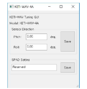 KETI-WAV-4A를 위한 Tuning GUI