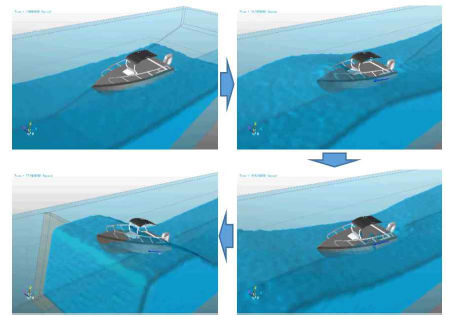 Boat on wave 시뮬레이션