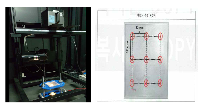 유리 Fresnel렌즈 성능평가를 위한 목업 LED 조명기기