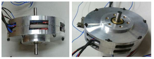 완성된 시작품 400W 모델(좌), 1kW급 모델(우)