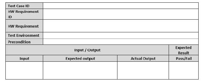 HW Test Case 양식