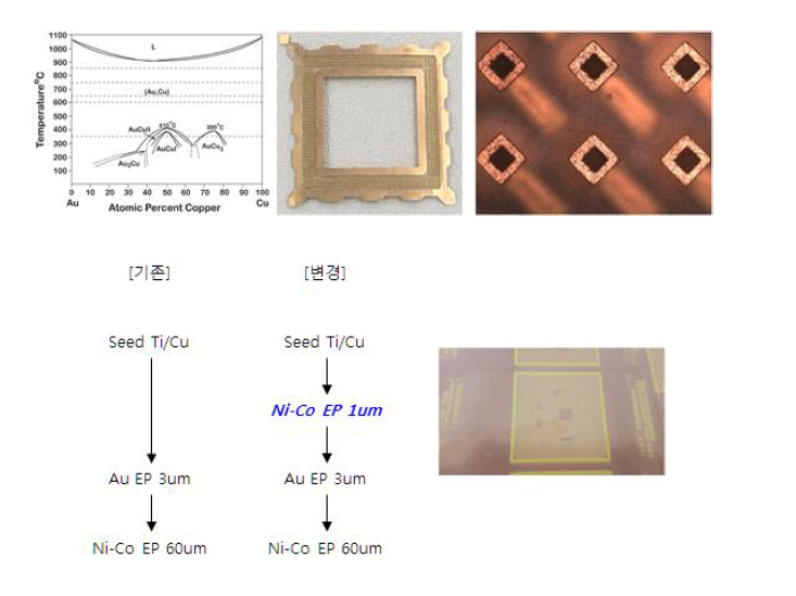 상변화로 인한 Au EP 공정 불량 사진 및 Process 변경