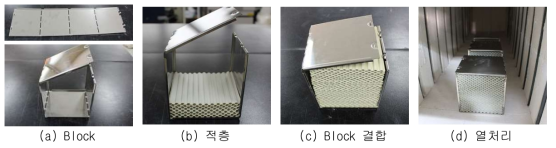 Cartridge 적층 결합 및 열처리