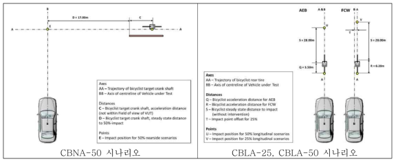 Cyclist 대응 Euro NCAP 시나리오