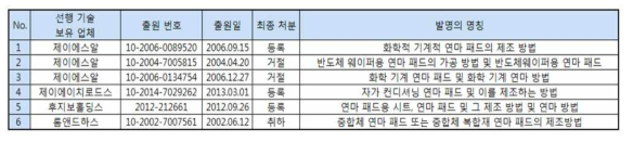 선행 기술 조사 내역(MAPS 2016. 06. 03)