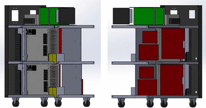 Power Stack 방열 구조 3D 설계