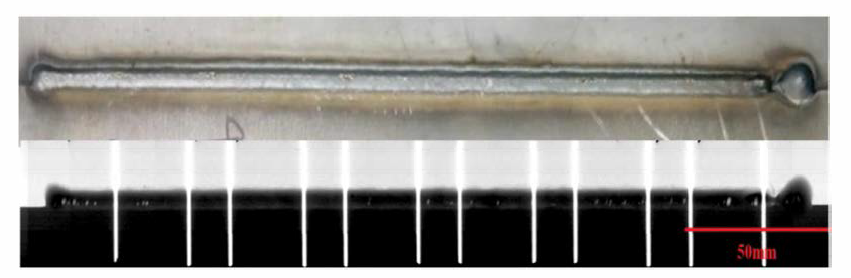 X-RAY 분석 결과(조건: 100CPM，230A/18V)