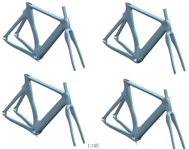 경륜용 프레임의 3D 도면