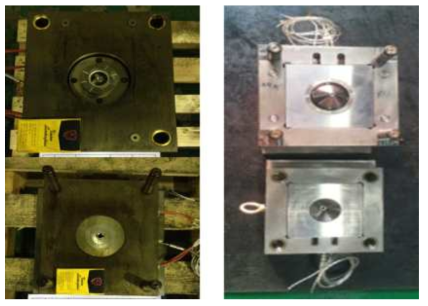 시제품 금형(좌 : 모터풀리, 우 : 볼너트 풀리)