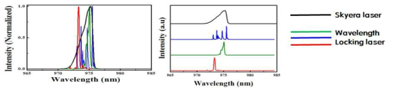 SkyEra 레이저 다이오드 칩 wavelength locking 결과