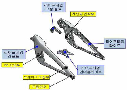 리어 프레임(단조+가공)