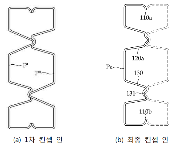 범퍼빔 단면 형상 구조도 검토 안