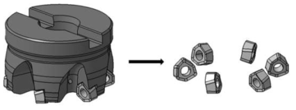 Face milling Tool 3D modeling