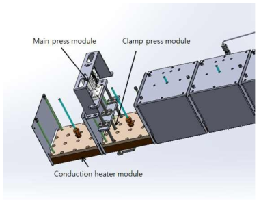 Heater chamber와 분리된 press module 구성