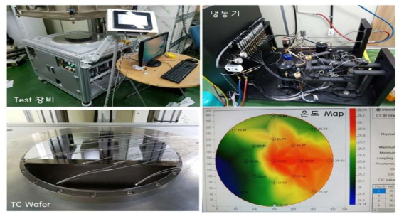 1차년도 개발된 300 mm 정전척 및 직접냉매 냉각시스템