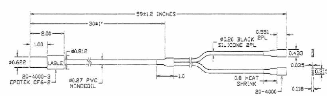 설계된 Bifurcated optical fiber bundle