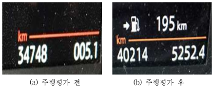 5,000km 실차평가 주행거리