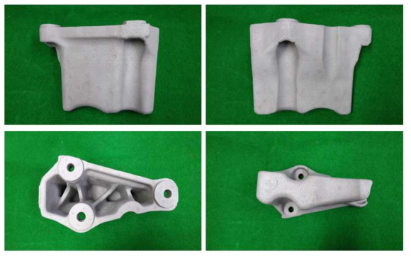 엔진마운트 브라켓 시제품의 주조 시제품 제작결과