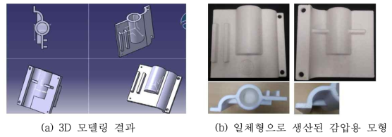 감압 조건용 스티로폼 모형의 모델링 및 실제 모습