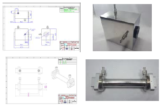 제작된 가스셀 도면 및 완성 시제품