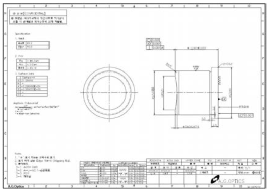 8M 5X 줌렌즈 GM9 상코어 설계도면