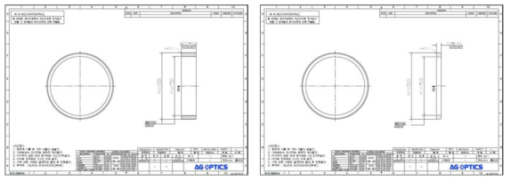 Spacer3(좌)와 Spacer4(우) 설계도