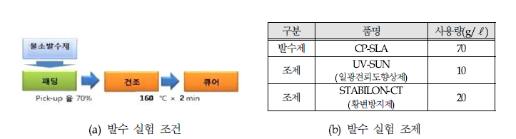 처방 및 실험조건