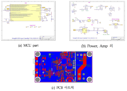 조명제어모듈에 적용된 회로도 및 PCB 아트웍