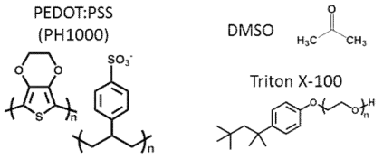 PEDOS:PSS, DMSO, Trinton x-100 화학구조