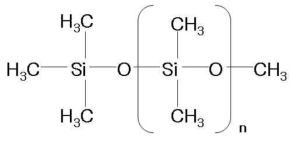 Dimethyl silicone oil의 화학구조식