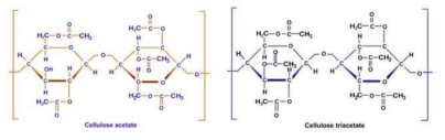 디아세테이트 섬유와 트리아세테이트 섬유의 화학구조