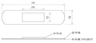 고탄력밴드 시작품 성형 설계도면