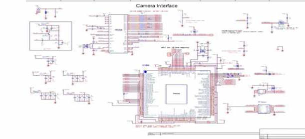 1차 융합센서 신호처리 보드 회로도(카메라 인터페이스, 보안목적으로 일부공개)